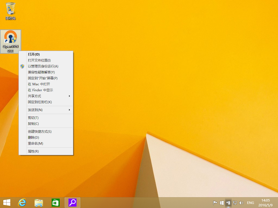 Setting up OpenVPN on Windows 8, step 9