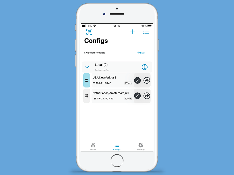 Setting up Shadowsocks on iOS, step 5