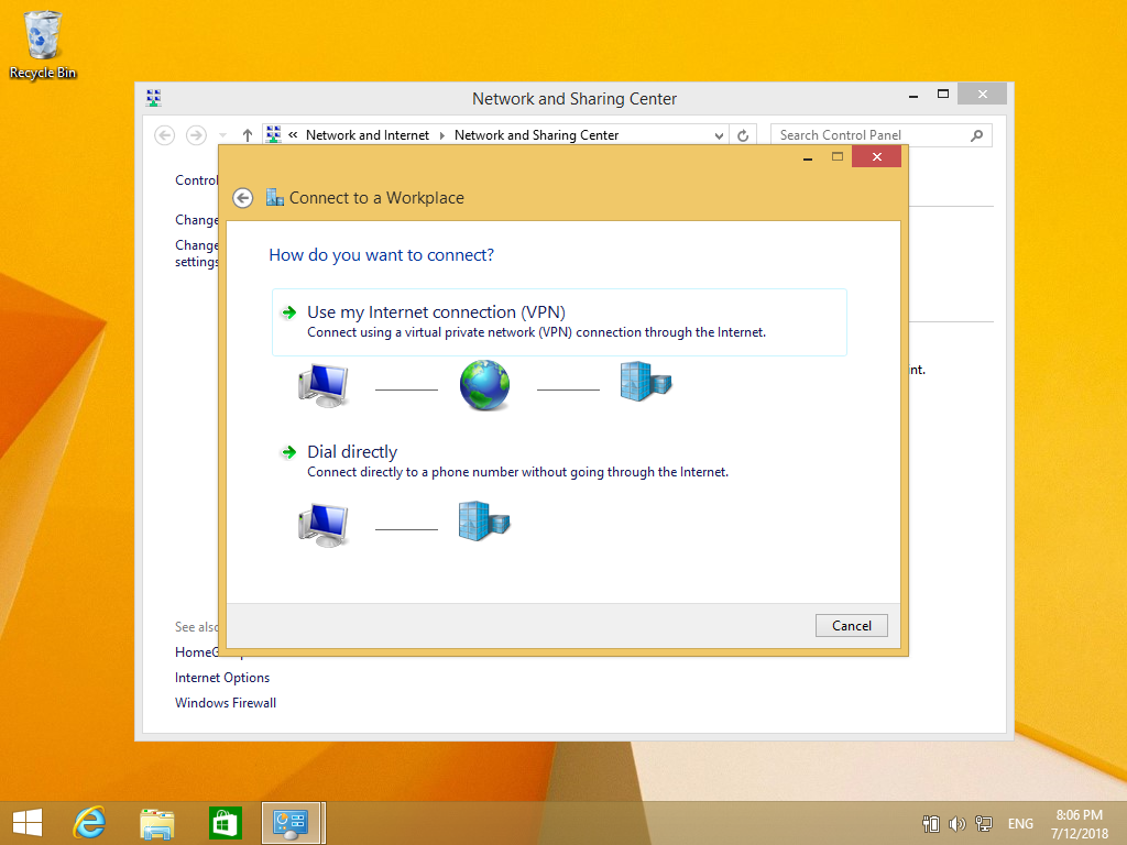 Setting up IKEv2 VPN on Windows 8, step 5