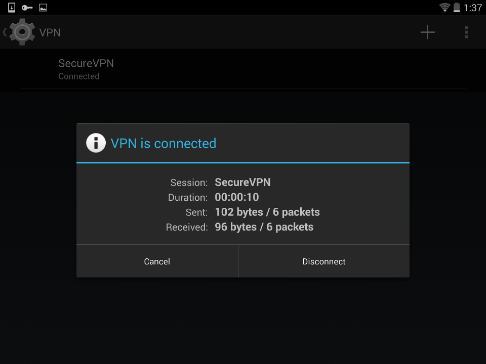 Setting up L2TP VPN on Android, step 7