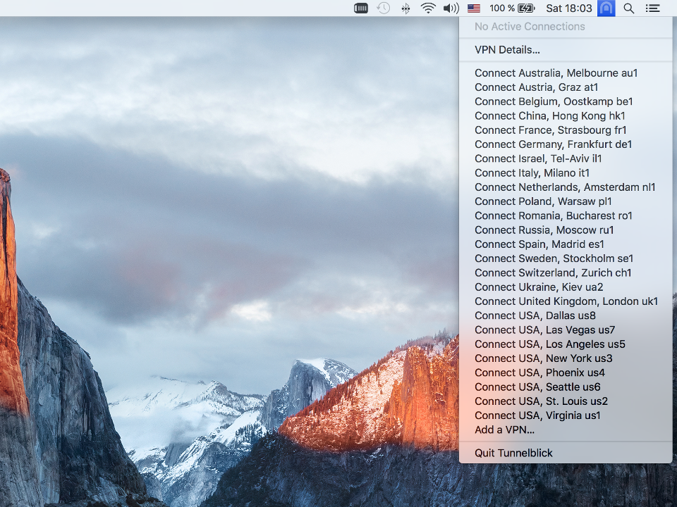 Setting up OpenVPN on Mac OS X, step 8