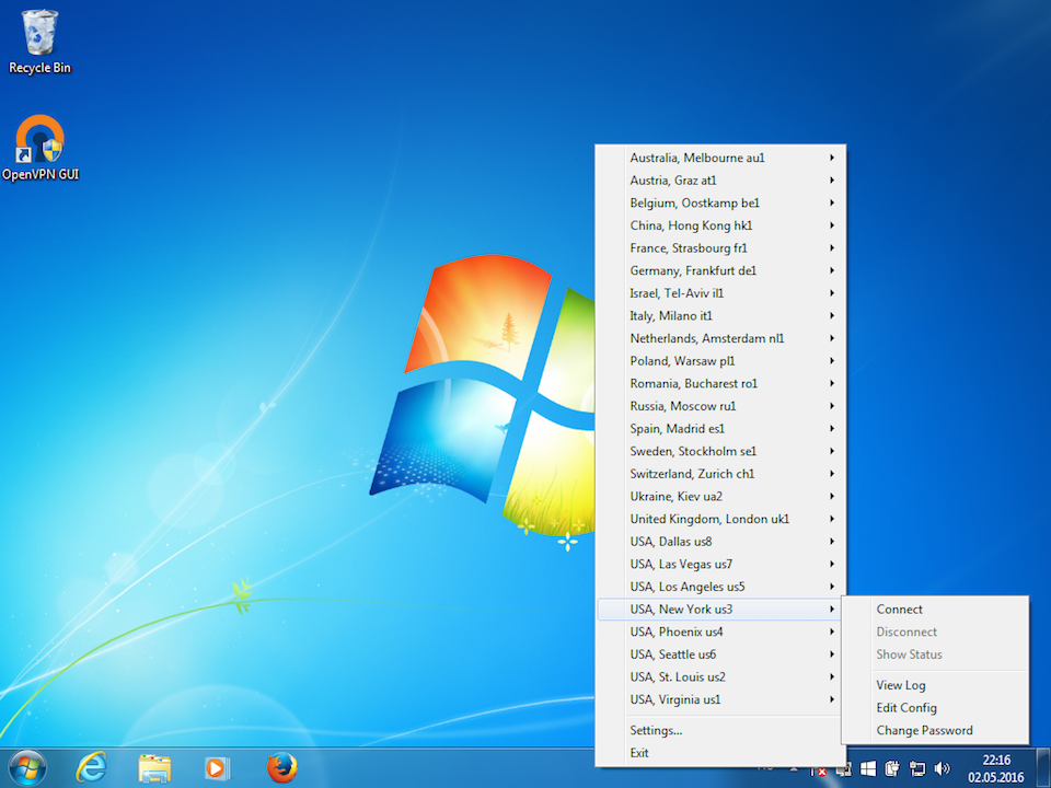 Setting up OpenVPN on Windows 7, step 16