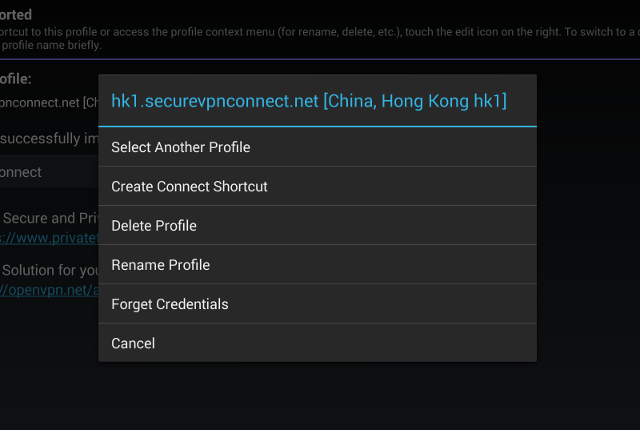 Setting up OpenVPN on Android, step 11