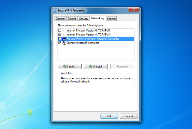 Setting up IKEv2 VPN on Windows 7, step 10