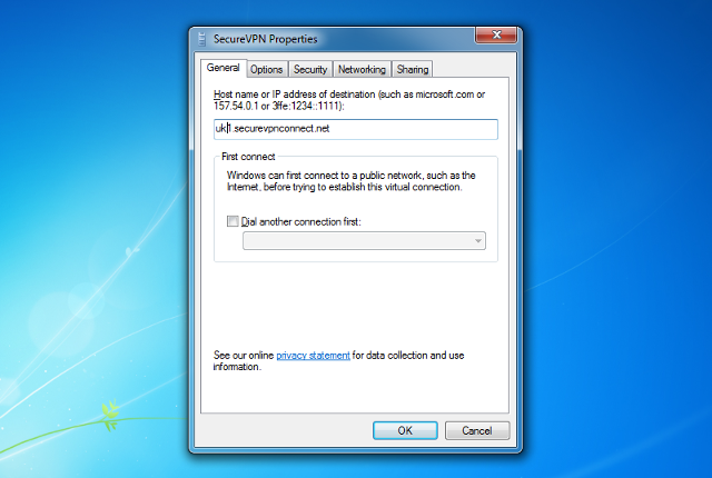 Setting up IKEv2 VPN on Windows 7, step 15