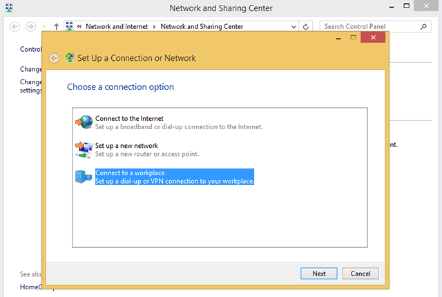 Setting up IKEv2 VPN on Windows 8, step 4