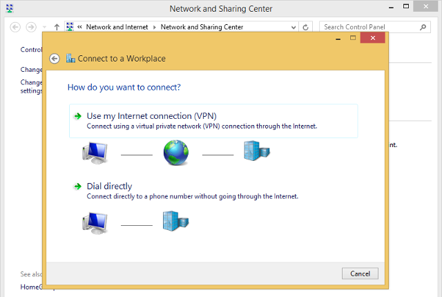 Setting up L2TP VPN on Windows 8, step 5