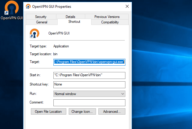 Setting up OpenVPN on Windows 10, step 10