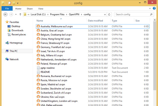 Setting up OpenVPN on Windows 8, step 13