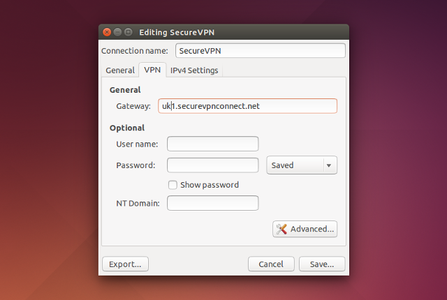 Setting up PPTP VPN on Linux, step 11