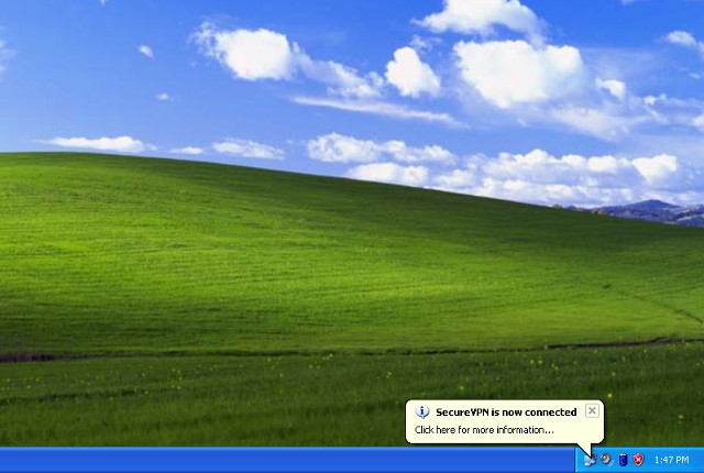 Setting up PPTP VPN on Windows XP, step 12