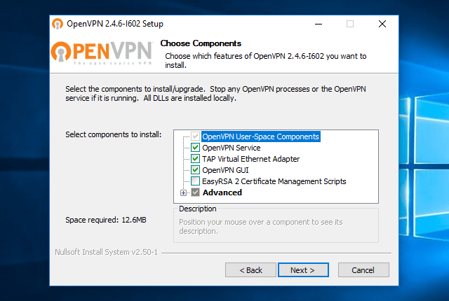 Настройка OpenVPN на Windows 10, шаг 5