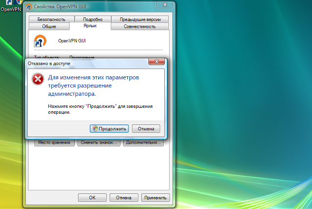 Настройка OpenVPN на Windows Vista, шаг 12